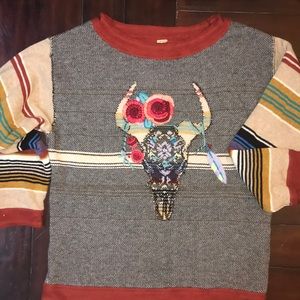 Free People southwestern theme sweater.
